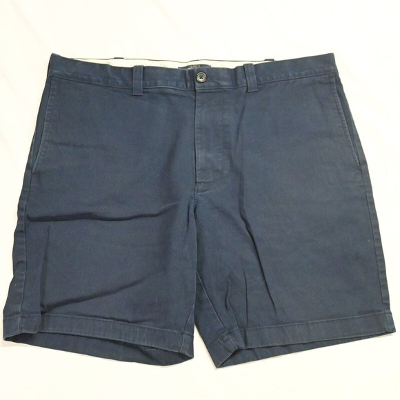 J.CREW 36‎ x 8" Navy Blue Stretch Thighs Out Chino Shorts - Picture 1 of 7